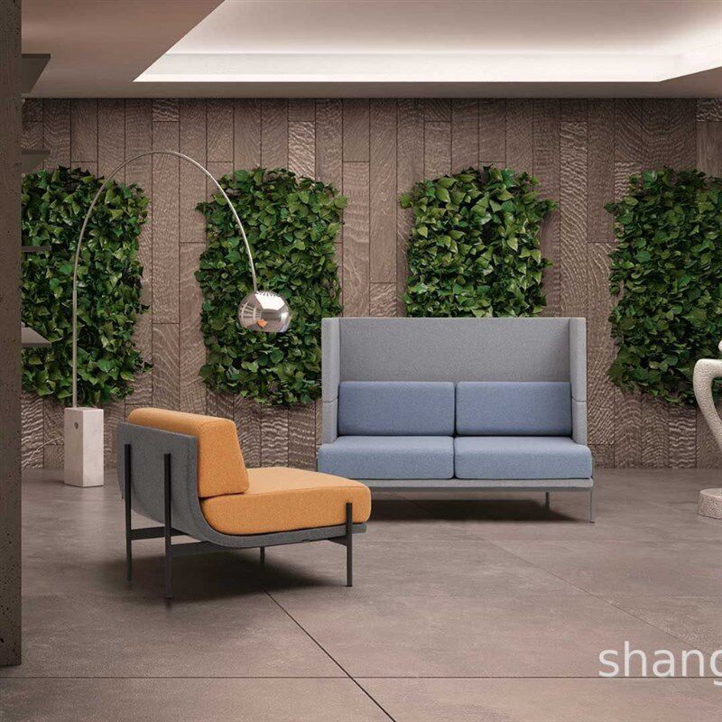 U型会议空间屏风沙发高靠背带顶商务接待洽谈休闲私密卡座包裹式