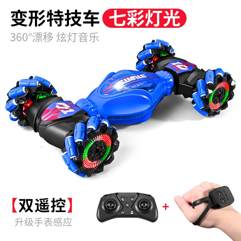 新款rc手势感应扭变车越野攀爬四驱变形特技漂移灯光遥控赛车
