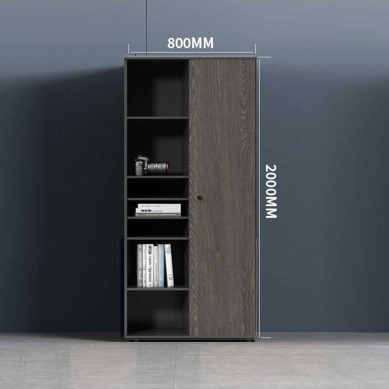 办公室落地木质收纳文件柜资料柜档案简约书柜组合板式老板背景柜