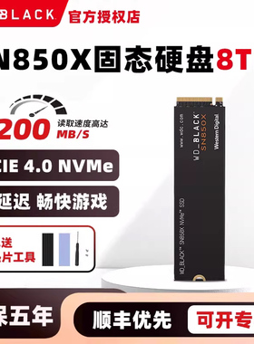 企业服务器8TB固态硬盘m.2独缓西数SN850X 大容量SSD WDS800T2X0E
