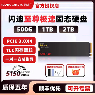 pice4 2t内置ssd E系列 闪迪sandisk至尊超极速m2固态硬盘500g