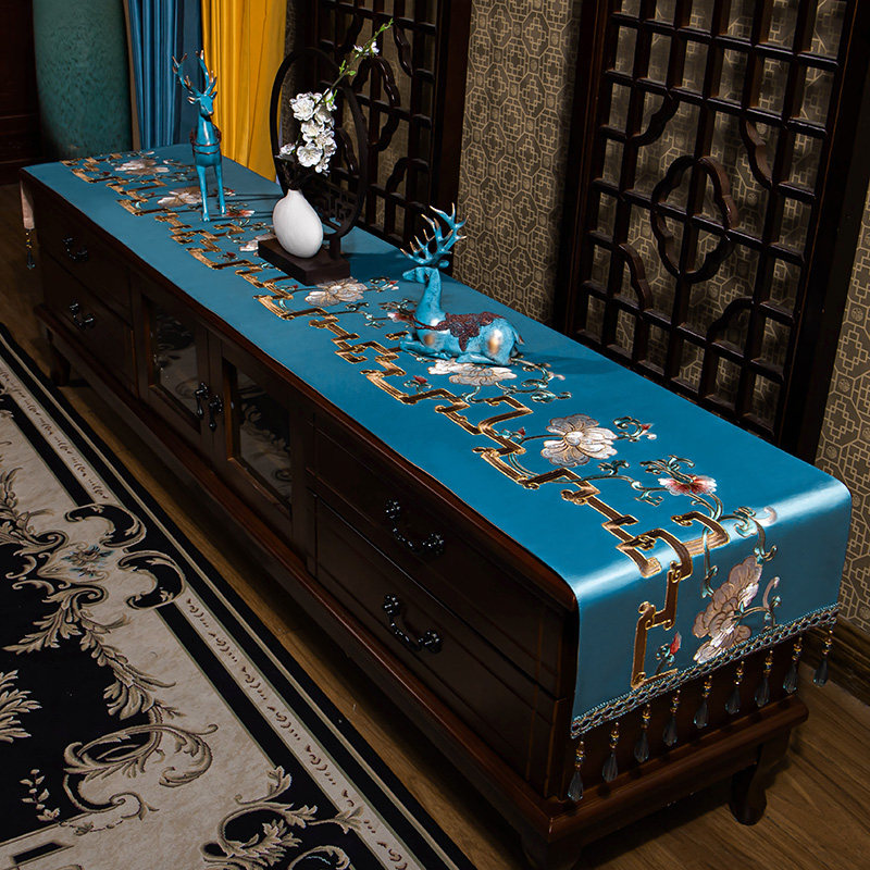 中式电视柜盖布茶几防尘台布长方形桌布茶桌茶席防水垫布布艺盖巾,居家布艺,桌布,淘宝优惠券,粉丝福利购,淘宝优惠卷
