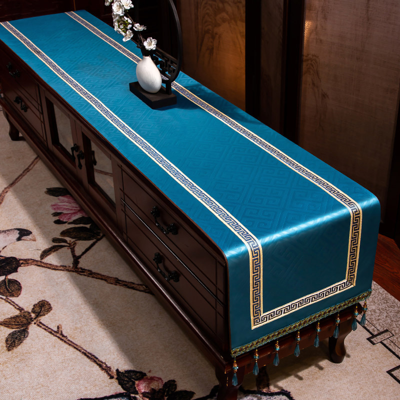 新中式电视柜盖布长方形桌布茶几防尘台布茶桌茶席垫布布艺盖巾,居家布艺,桌布,淘宝优惠券,粉丝福利购,淘宝优惠卷