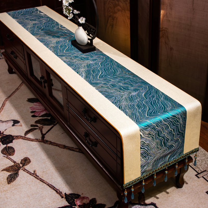 轻奢高级感桌旗防尘盖布高端定制