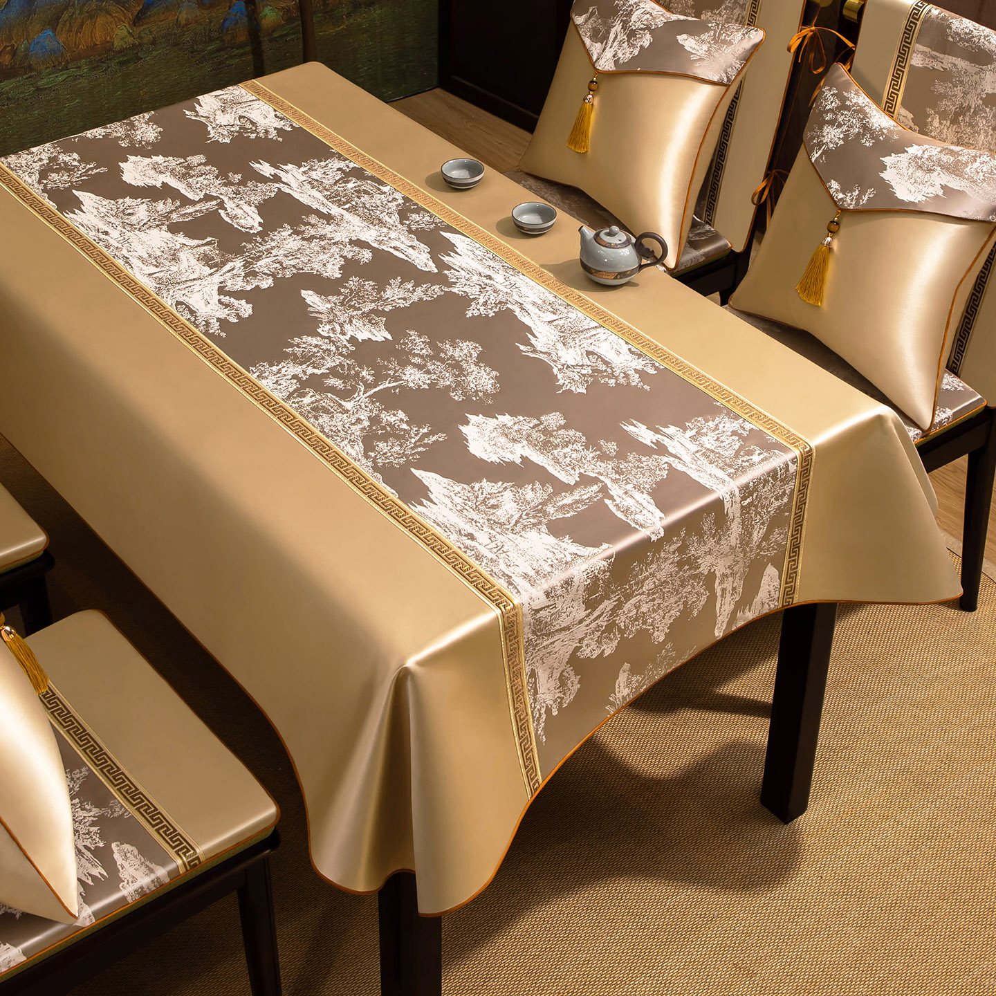 轻奢高级感加厚防烫桌布高端定制