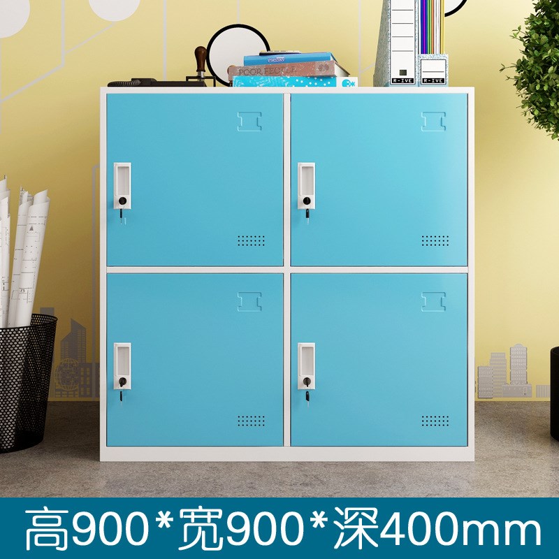 彩色更衣柜多门文件铁皮柜锁员工储物柜幼儿学生书包柜办公小矮柜
