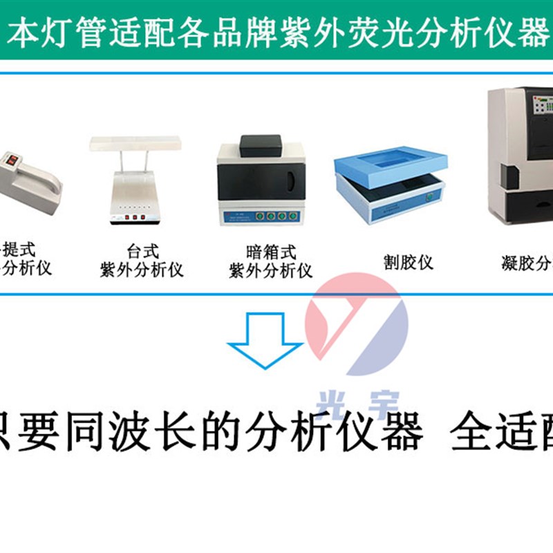 手提三用暗箱紫外分析仪切胶凝胶仪灯管实验室254nm 365nm 302nm
