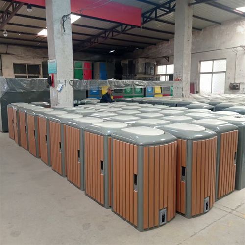 博涵户外脚踏垃圾桶环卫大容量 脚踩液压式钢木物业垃圾箱定制