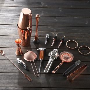 波士顿调酒工具包专业调酒师收纳包器具便携包 个人304调酒器套装