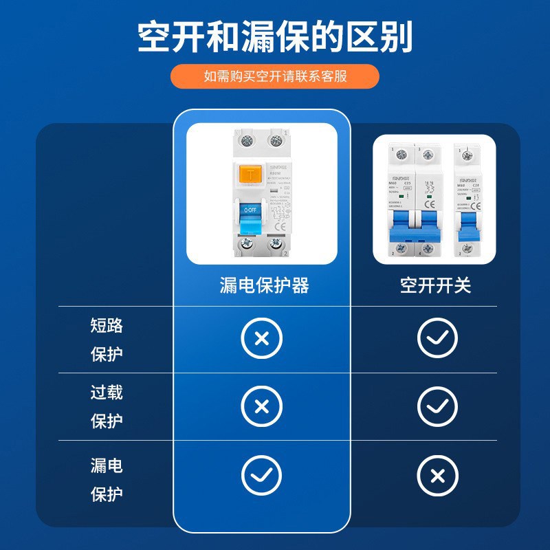 ID款电子式RCD漏电保护器配电箱家用漏电保护小型家用空气开关
