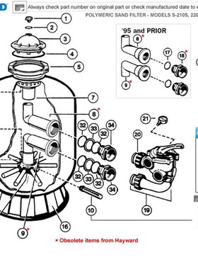 美国 HAYWARD亨沃 Pro Series系列游泳池过滤 循环顶出纤维过滤缸