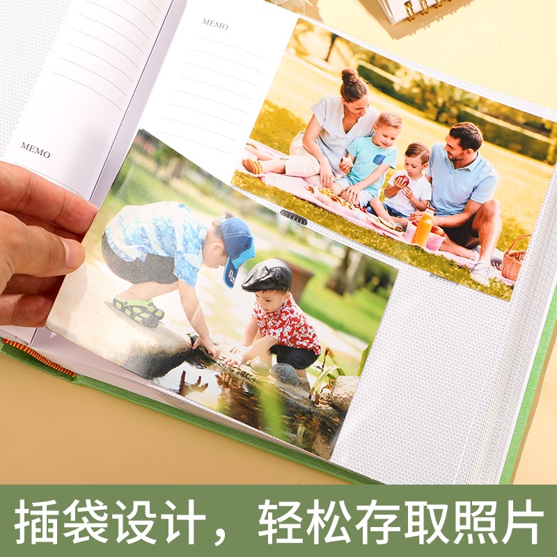 广美厂家直销布面情侣照片影集6寸200张可写字相簿纸芯插袋相册本