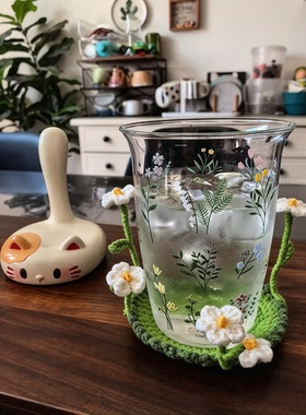 会开花的杯垫钩法新手材料包