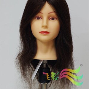 永丰飞彩全真发美发比赛头模全人发模特头练习盘发编发吹烫漂染剪