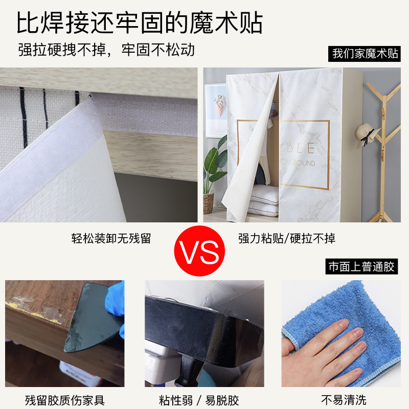 厨房门帘遮挡帘防水帘橱柜遮挡布帘台柜子帘子杂物遮丑魔术贴卡通