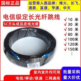亨通成品定长皮线光缆 电信级室内外光纤线蝶形预制成端跳线SC-SC