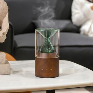 英国筒仓冷香仪创意艺术简约精油扩香薰机灯玻璃实木喷雾化香氛