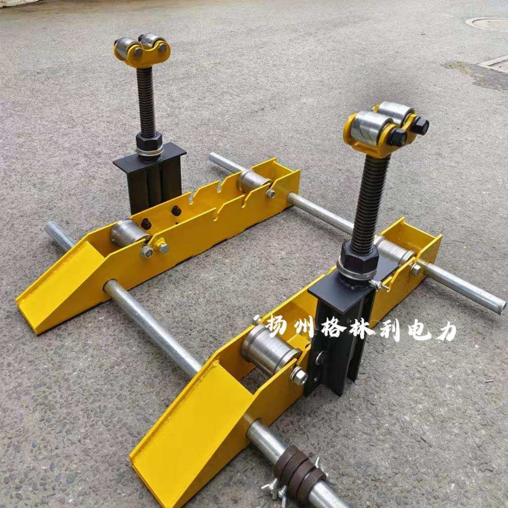 电缆盘回转台简易放线架小型地牛放线支架光纤电线轨道卧式滚动槽