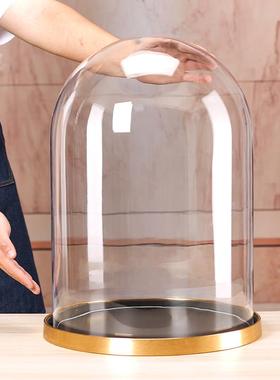 特大号透明玻璃罩子商用珠宝展示防尘装饰柜模型工艺品摆件防尘罩