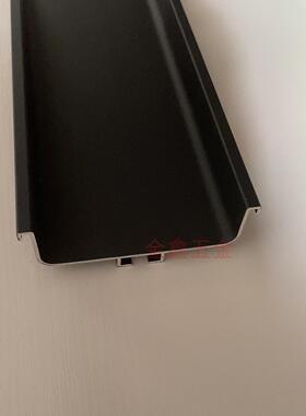 橱柜门专用U/C型隐形拉手铝合金中柜门嵌入免拉手哑黑色3米/支