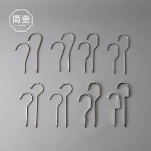 服装店实木衣架上的钩子配件挂钩钩头衣架勾加长铁钩专用电镀圆勾