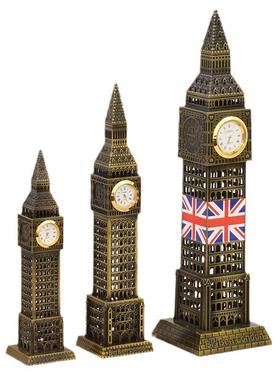 世界知名地标建筑英国伦敦大本钟模型家居办公橱窗 桌面摆件 风车