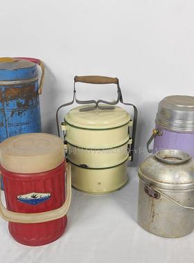 民俗老物件老式保温桶饭盒怀旧棒冰桶多层提盒复古装饰道具摆件