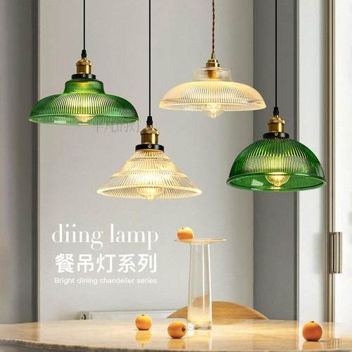 覆古黄铜玻璃吊灯美式老上海墨绿色怀旧温馨民宿卧室饭厅阳台灯具