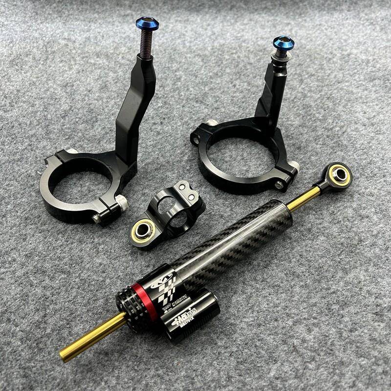适用于川崎zx4RR ZX4R ZX4rr改装钛尺阻尼器支架防甩头稳定器配件图片