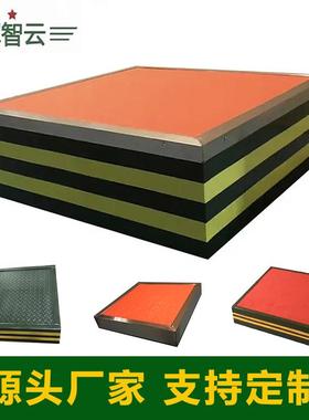 军智云哨台岗台哨岗台站岗台军绿色执勤哨台不锈钢包边黄绿彩条纹