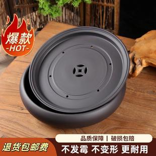 干泡盘大茶托 紫砂茶盘功夫茶具茶台客厅家用储水小型陶瓷茶盘中式