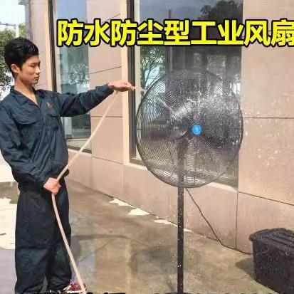 绿益工业风扇商用大功率壁挂式电风扇落地扇全封闭防水防尘牛角扇