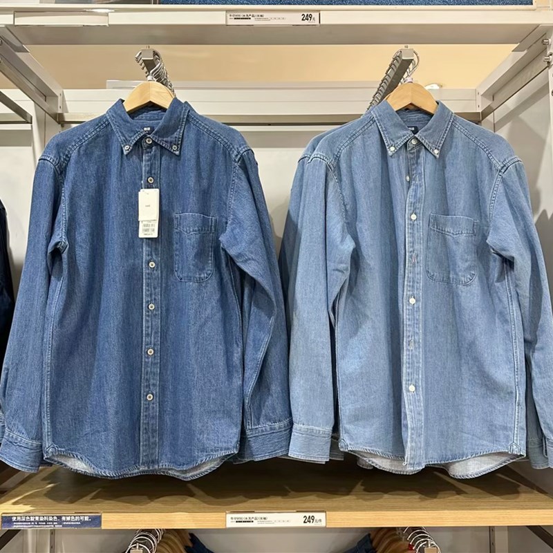 男女装牛仔工装衬衫长袖外套水洗产品上衣R460979/466935/472896