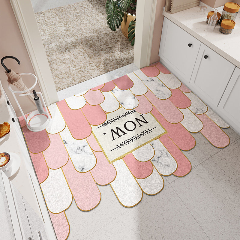 pvc免洗网红地板垫儿童房入户进门厨房2022新款可擦洗入门户地垫