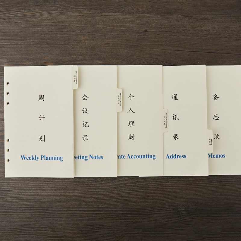 活页本a5笔记本子6孔替芯周计划会议记录通讯录备忘录记事本分栏
