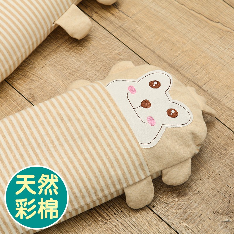 婴儿定型枕宝宝枕防偏头枕儿童卡通枕荞麦彩棉枕幼儿枕套带枕芯套