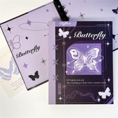 蝴蝶卡册四宫格活页本拍立得相本纪念册3寸卡套照片小卡收纳册