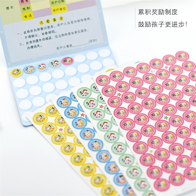 积分奖励贴纸幼儿园加分贴纸50张3500贴尚学币分值贴纸儿童积分卡