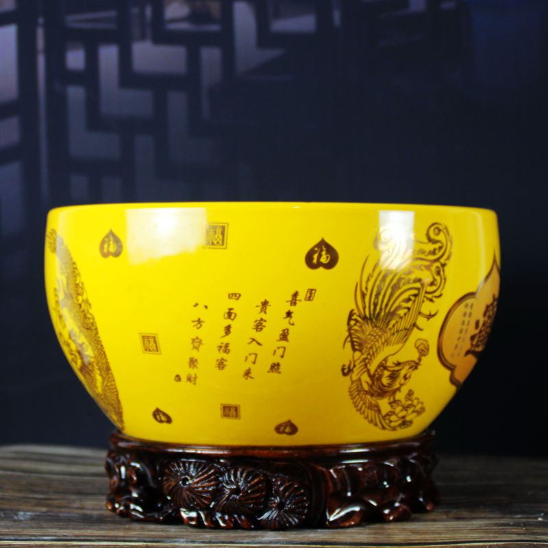 景德镇陶瓷聚宝盆摆件招财进宝盆摆件家居饰品创意个性家装中国风