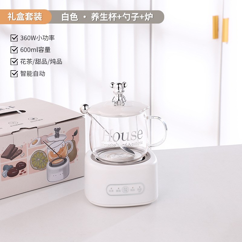 壶办公室小型多功能电热水壶盖热牛奶神器烧花茶水杯