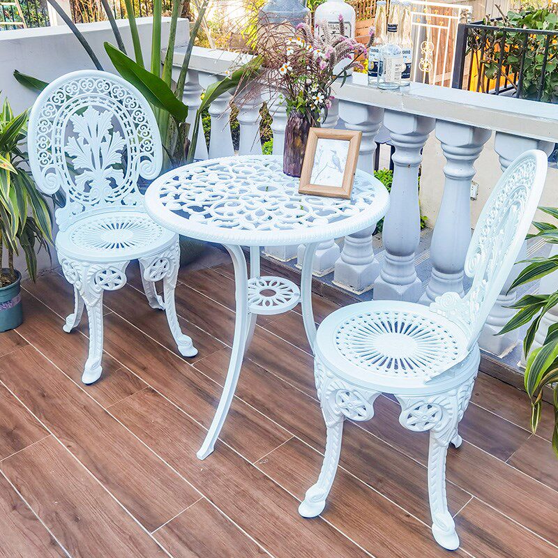 远茂户外铸铝桌椅室外庭院防水防晒铸铝桌椅露台阳台桌椅三件套