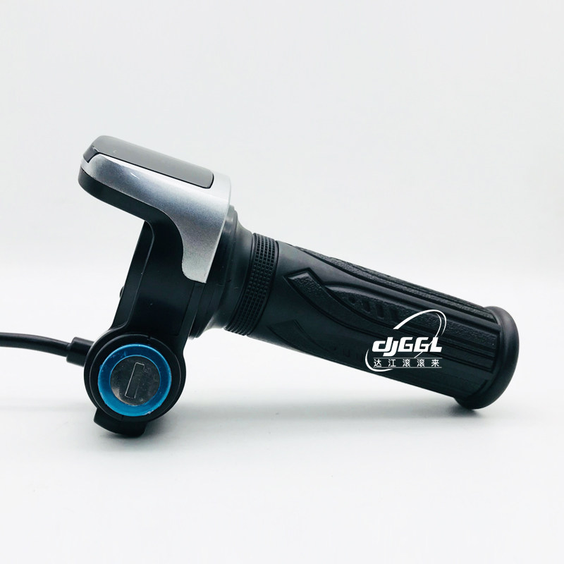 锂电代步车滑板折叠车液晶仪表显示器36V带锁转把LED数字显示转把