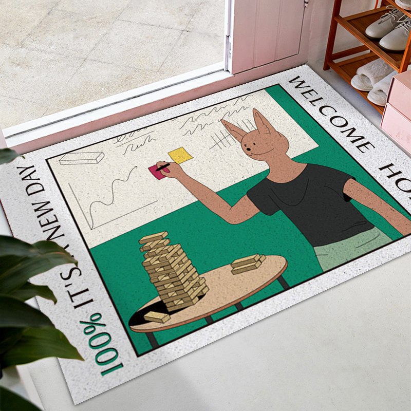 进门丝圈地垫入户门大门门口蹭脚垫子踩地毯家用防滑入门入户门垫