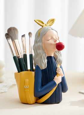 创意时尚笔筒高级感可爱学生办公室桌面装饰摆件六一儿童节小礼物