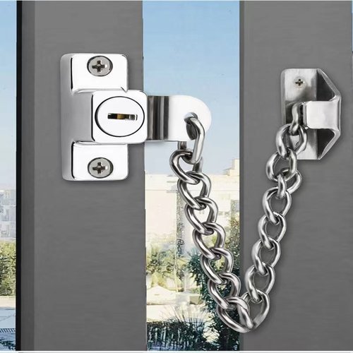 窗户锁儿童安全锁限位器平开窗限位链外开窗户防护锁扣儿童安全链