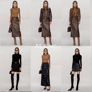 ASM1519 可机洗打底衫 chicAW扬子纱无缝一线成衣半高领长袖