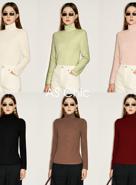 AS chicAW怕冷星人神器/羊毛蚕丝加绒加厚长袖保暖打底衫ASY1415