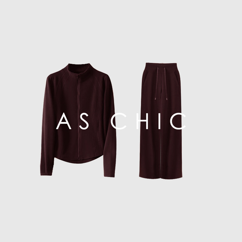 AS chicAW 太空温泉/巨柔云朵蓬松感收腰开衫休闲裤两件套AST1705