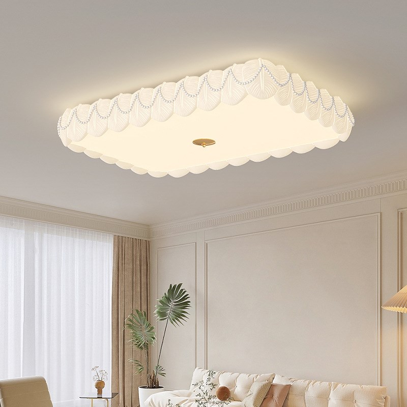 法式奶油风客厅卧室吸顶灯简约现代2024新款温馨浪漫全屋套餐灯具