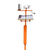 现货太阳能语音杆路口水库语音报警器声光一体宣传杆警示器